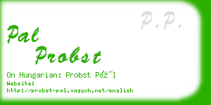 pal probst business card